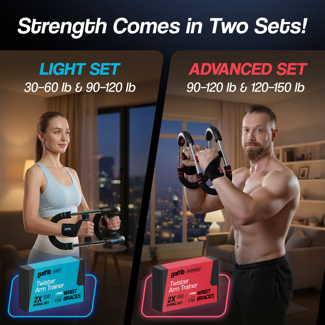 Galfit Twister Arm Trainer (90-120 lbs) | Advanced Chest & Arm Workout Equipment
