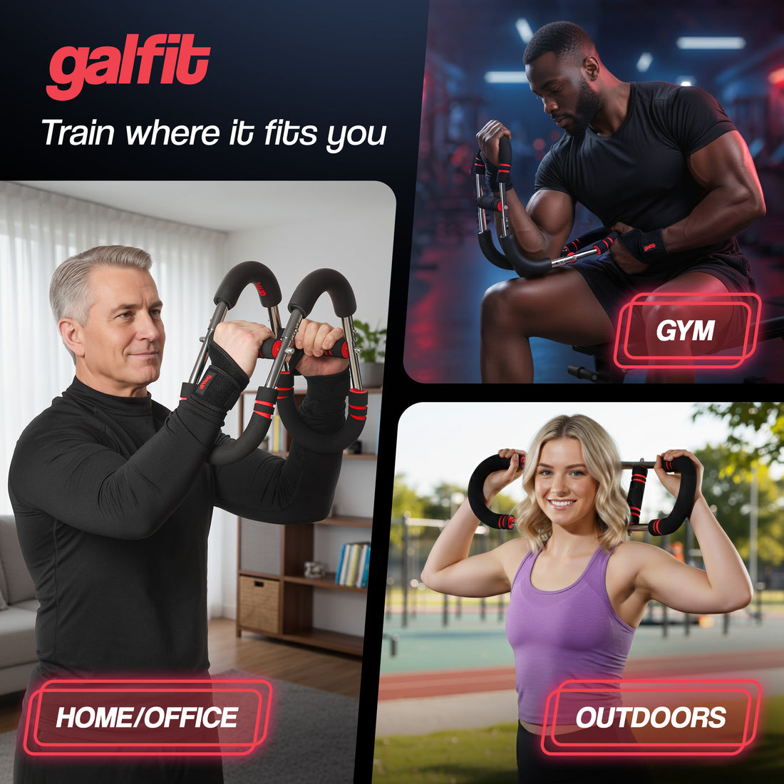 Galfit Twister Arm Trainer (90-120 lbs) | Advanced Chest & Arm Workout Equipment