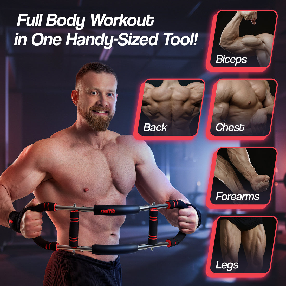 Galfit Twister Arm Trainer (30-60 lbs) | Chest & Arm Workout Equipment