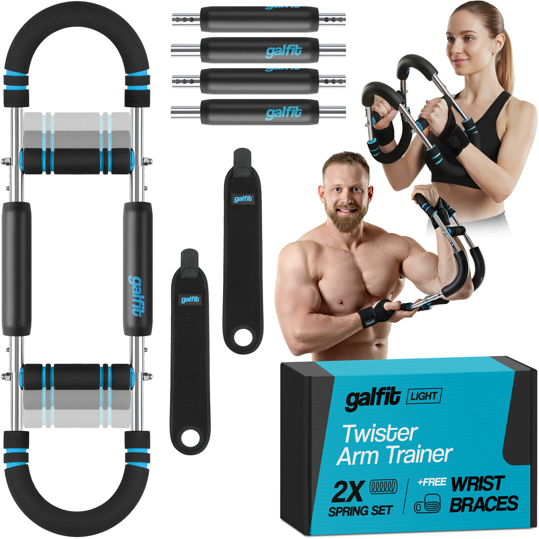 Galfit Twister Arm Trainer (30-60 lbs) | Chest & Arm Workout Equipment