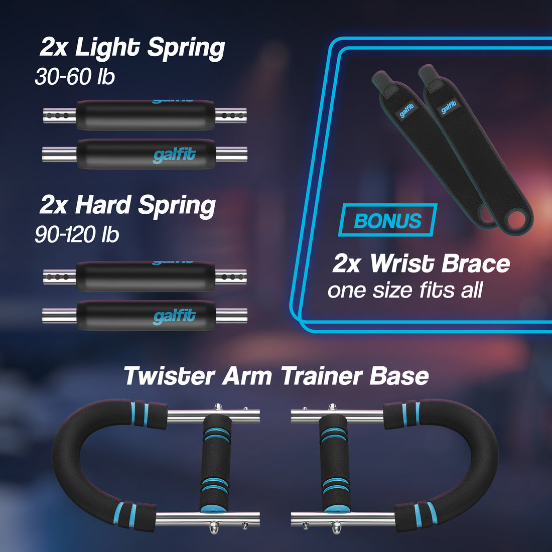 Galfit Twister Arm Trainer (30-60 lbs) | Chest & Arm Workout Equipment
