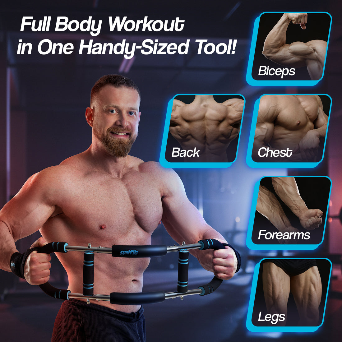 Galfit Twister Arm Trainer (30-60 lbs) | Chest & Arm Workout Equipment